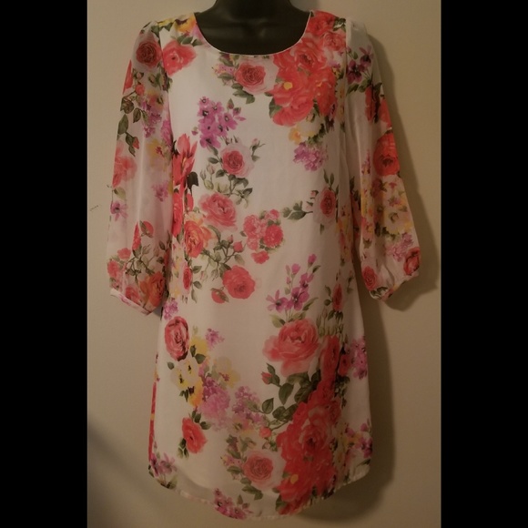 Long Sleeve Floral Dress - Picture 1 of 4